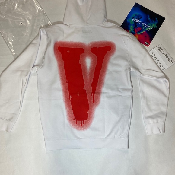 Vlone x NAV “Bad Habits” White Large Hoodie
